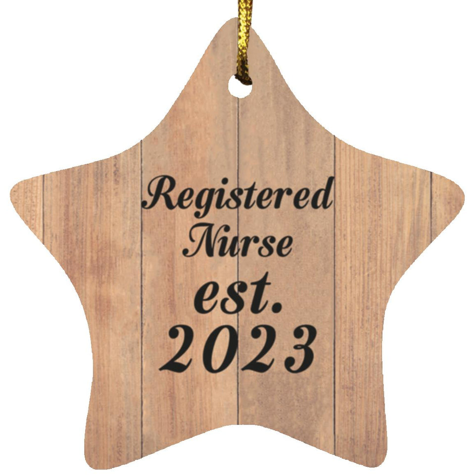 Registered Nurse Established Est. 2023 - Star Ornament C