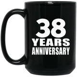 38th Anniversary 38 Years - 15 Oz Coffee Mug Black