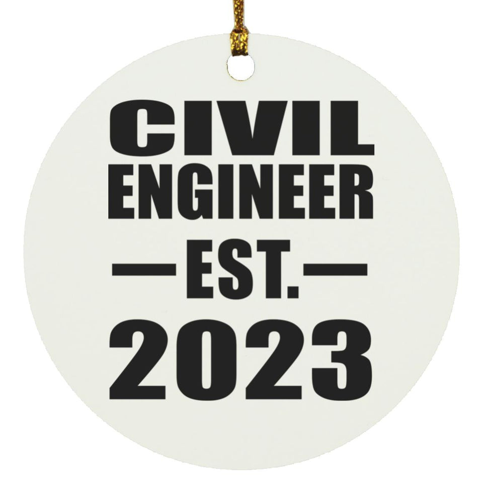 Civil Engineer Established EST. 2023 - Circle Ornament