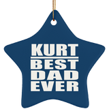 Kurt Best Dad Ever - Star Ornament