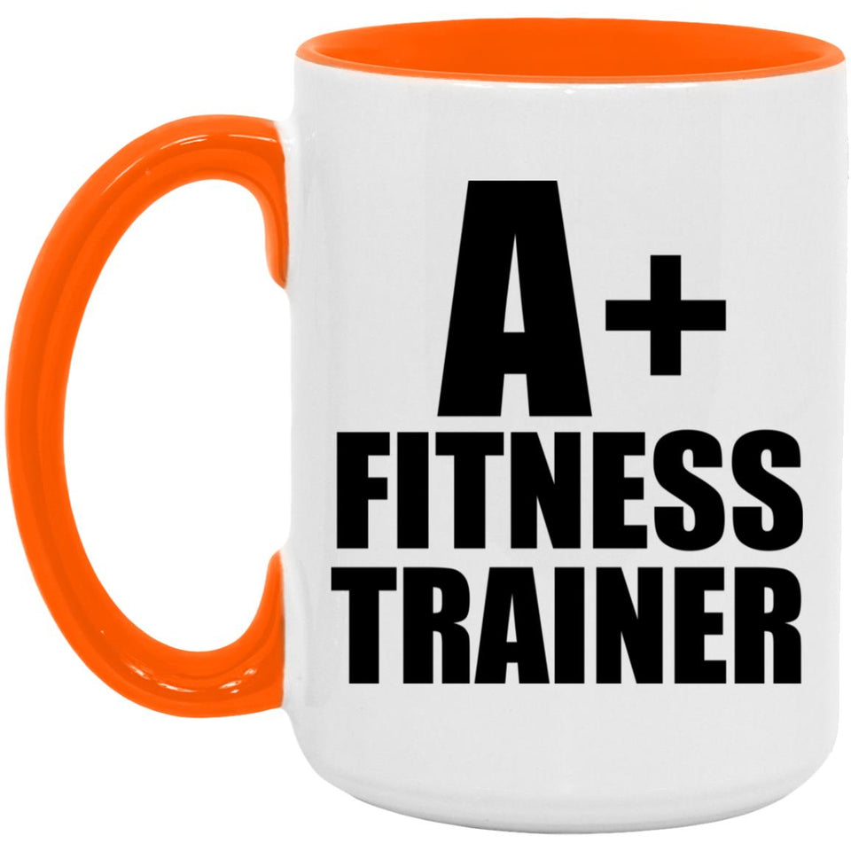 A+ Fitness Trainer - 15oz Accent Mug Orange