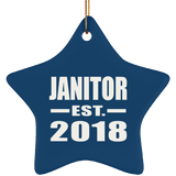 Janitor Established EST. 2018 - Star Ornament