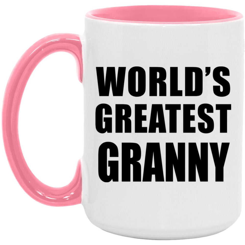 World's Greatest Granny - 15oz Accent Mug Pink