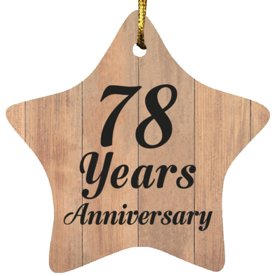 78th Anniversary 78 Years Anniversary - Star Ornament C