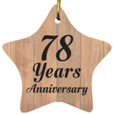 78th Anniversary 78 Years Anniversary - Star Ornament C