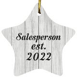 Salesperson Established Est. 2022 - Star Ornament F