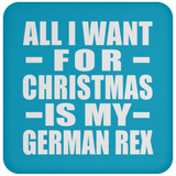 All I Want For Christmas Is My German Rex - Coaster
