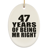 47th Anniversary 47 Years Of Being Mr Right - Oval Ornament