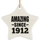 112th Birthday Amazing Since 1912 - Star Ornament