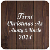 First Christmas As Aunty & Uncle 2024 - Drink Coaster D