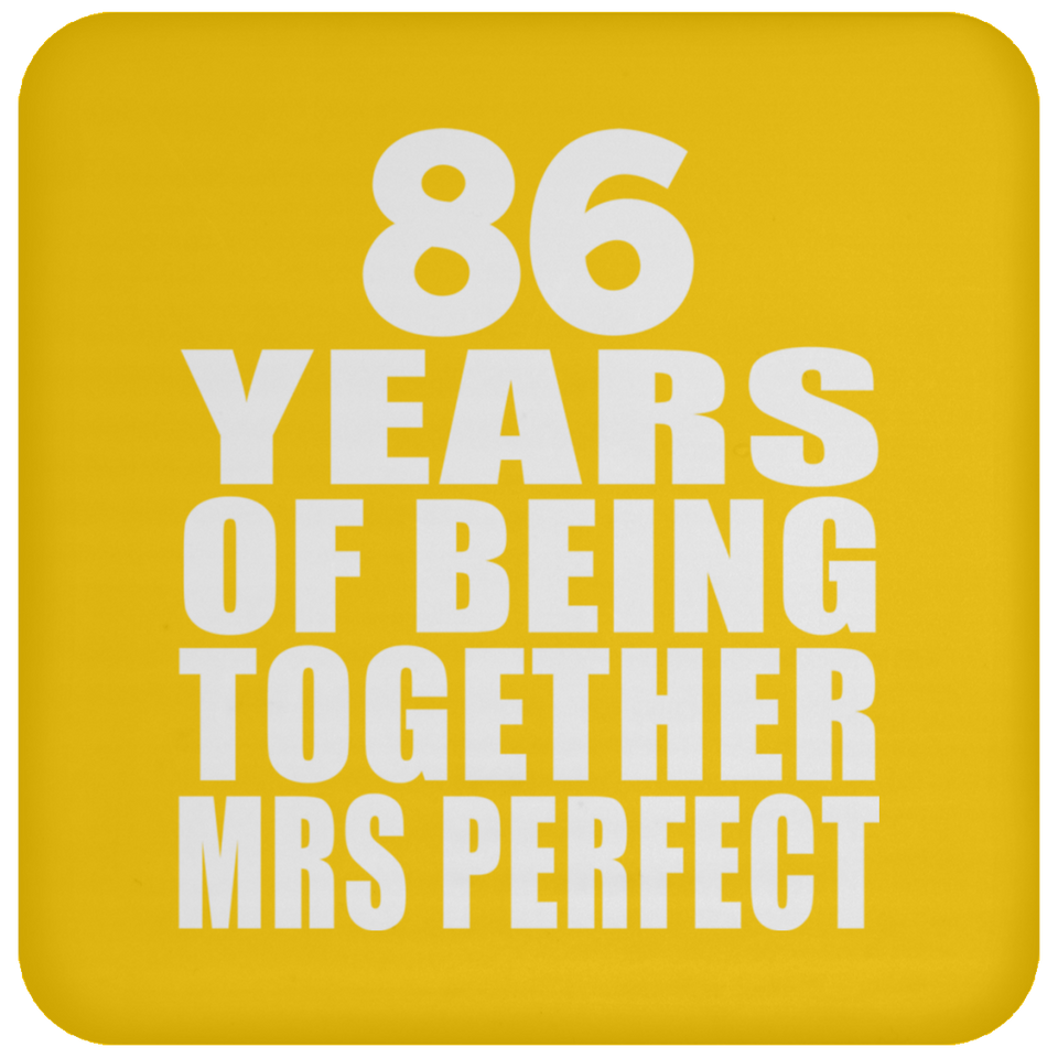 86th Anniversary 86 Years Of Being Mrs Perfect - Drink Coaster