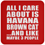 All I Care About Is Havana Brown Cat - Drink Coaster