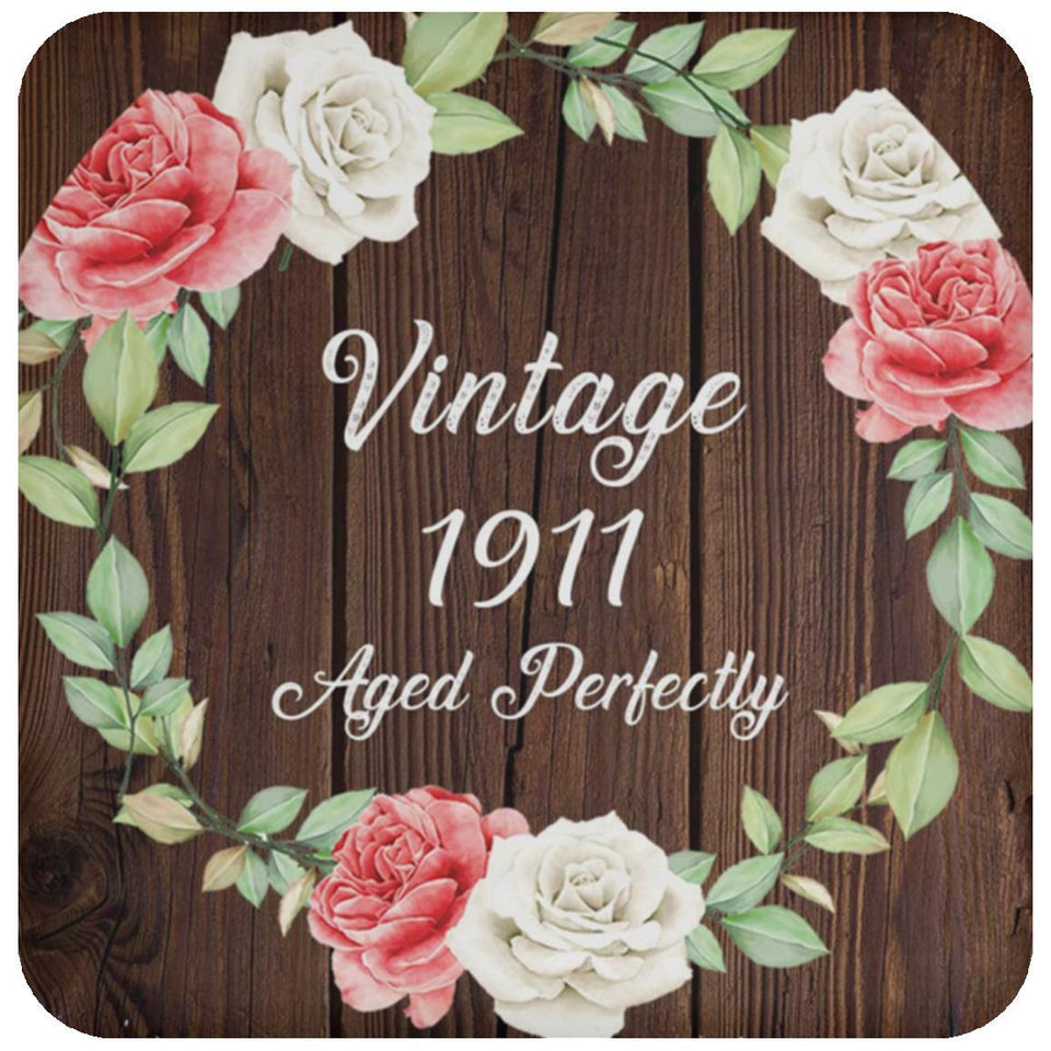 113th Birthday Vintage 1911 Aged Perfectly - Drink Coaster A