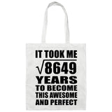 93rd Birthday Took Square Root of 8649 Years To Awesome - Tote Bag White
