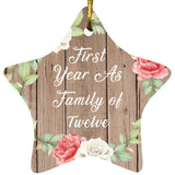First Year As Family Of Twelve - Star Ornament B