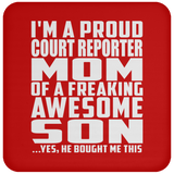 Proud Court Reporter Mom Of Awesome Son - Drink Coaster