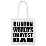 Clinton World's Okayest Dad - Tote Bag White