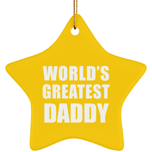 World's Greatest Daddy - Star Ornament