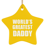 World's Greatest Daddy - Star Ornament