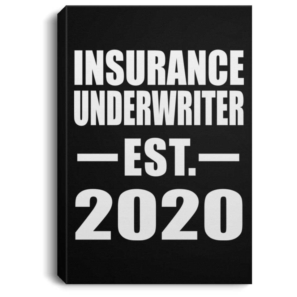 Insurance Underwriter Established EST. 2020 - Canvas Portrait