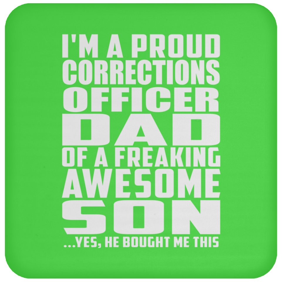 Proud Corrections Officer Dad Of Awesome Son - Drink Coaster