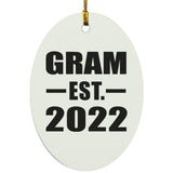 Gram Established EST. 2022 - Oval Ornament
