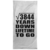 62nd Anniversary Square Root of 3844 Years Lifetime To Go - Hand Towel