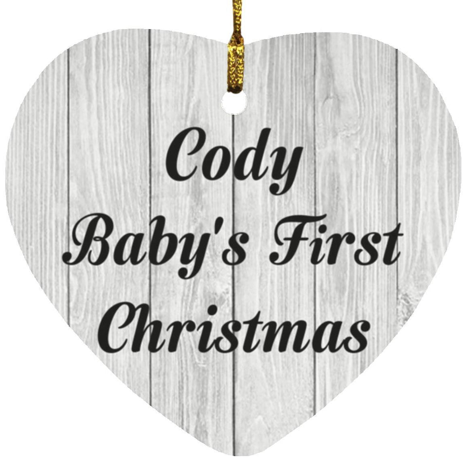 Cody Baby's First Christmas - Heart Ornament F
