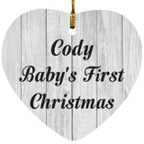 Cody Baby's First Christmas - Heart Ornament F