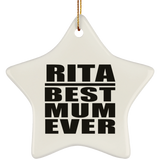 Rita Best Mum Ever - Star Ornament