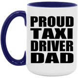 Proud Taxi Driver Dad - 15oz Accent Mug Purple