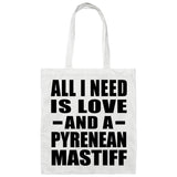 All I Need Is Love And A Pyrenean Mastiff - Tote Bag White