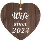 Wife Since 2023 - Heart Ornament D