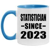Statistician Since 2023 - 11oz Accent Mug Blue