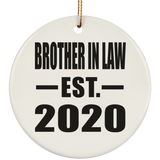 Brother In Law Established EST. 2020 - Circle Ornament