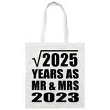 45th Anniversary Square Root of 2025 Years As Mr & Mrs 2023 - Tote Bag White