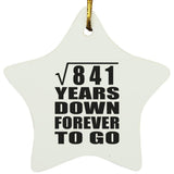 29th Anniversary Square Root of 841 Years Down Forever To Go - Star Ornament