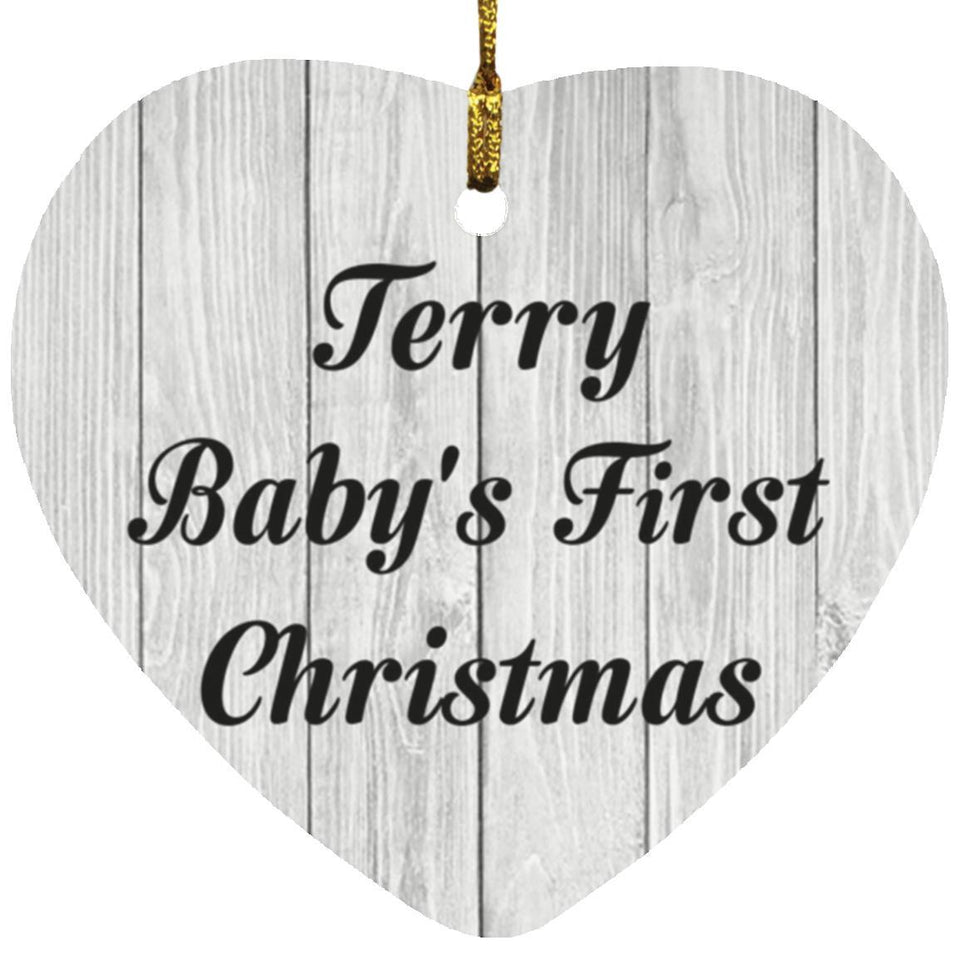 Terry Baby's First Christmas - Heart Ornament F