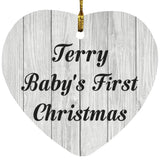 Terry Baby's First Christmas - Heart Ornament F