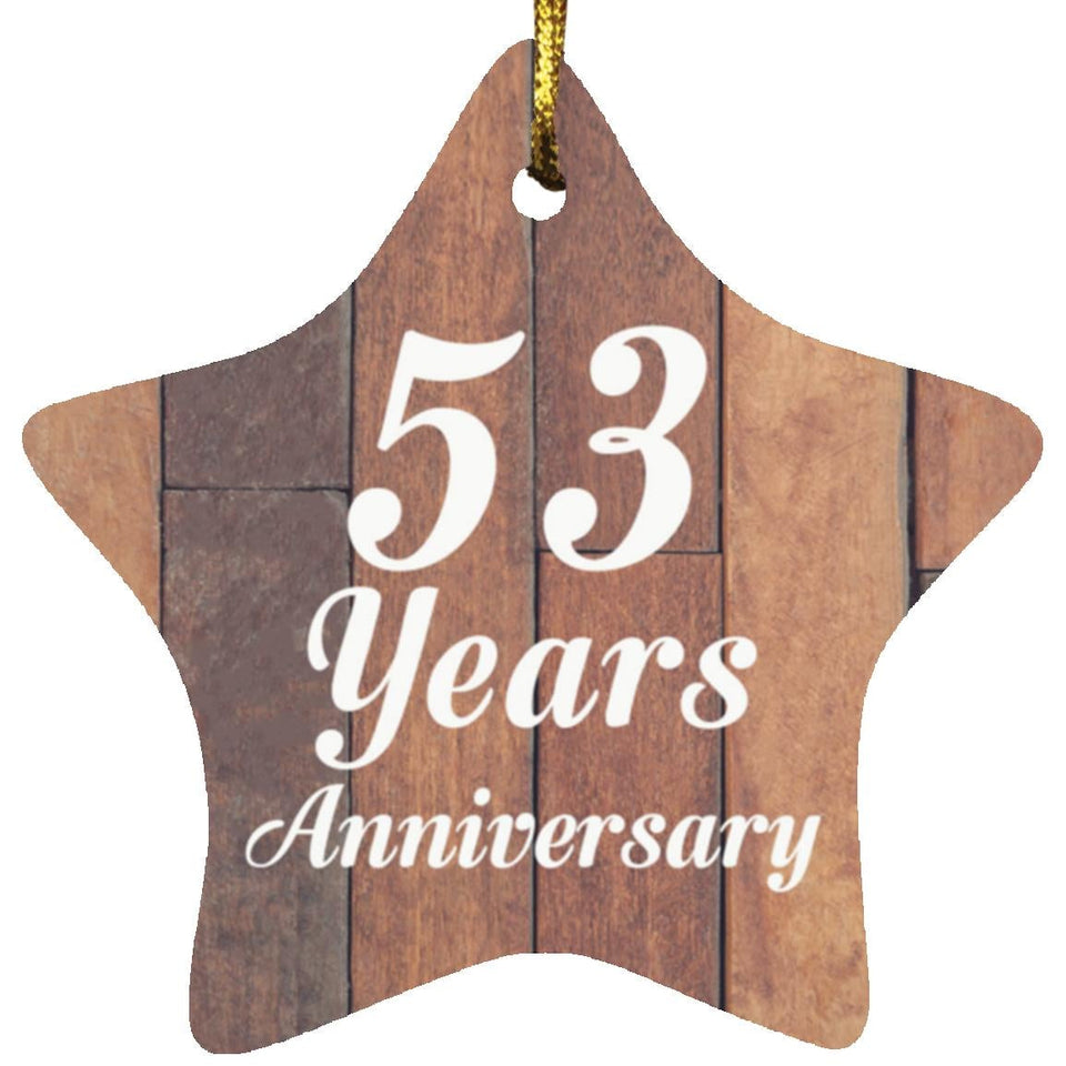53rd Anniversary 53 Years Anniversary - Star Ornament E
