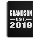 Grandson Established EST. 2019 - Canvas Portrait