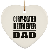 Curly-Coated Retriever Dad - Heart Ornament