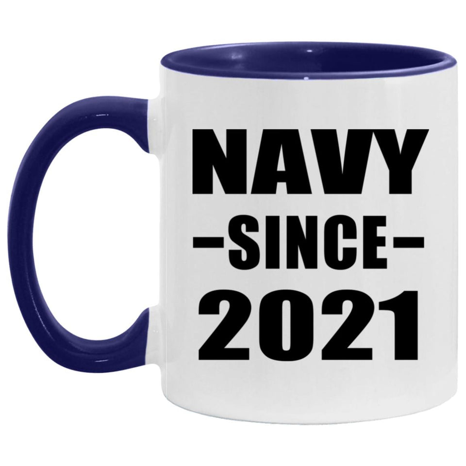 Navy Since 2021 - 11oz Accent Mug Purple