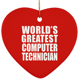 World's Greatest Computer Technician - Heart Ornament