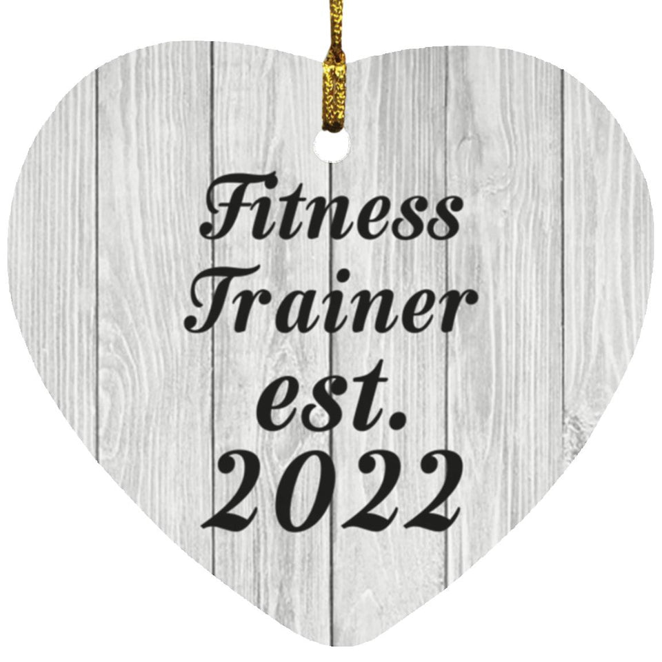 Fitness Trainer Established Est. 2022 - Heart Ornament F