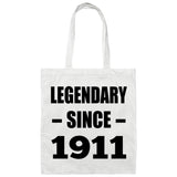 113th Birthday Legendary Since 1911 - Tote Bag White