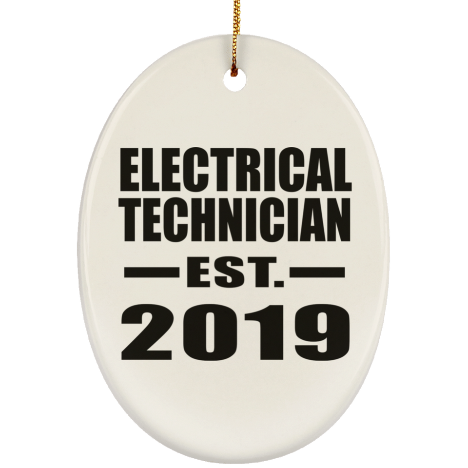 Electrical Technician Established EST. 2019 - Oval Ornament