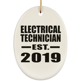 Electrical Technician Established EST. 2019 - Oval Ornament