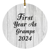First Year As Gramps 2024 - Circle Ornament F