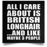 All I Care About Is British Longhair - Poster Square